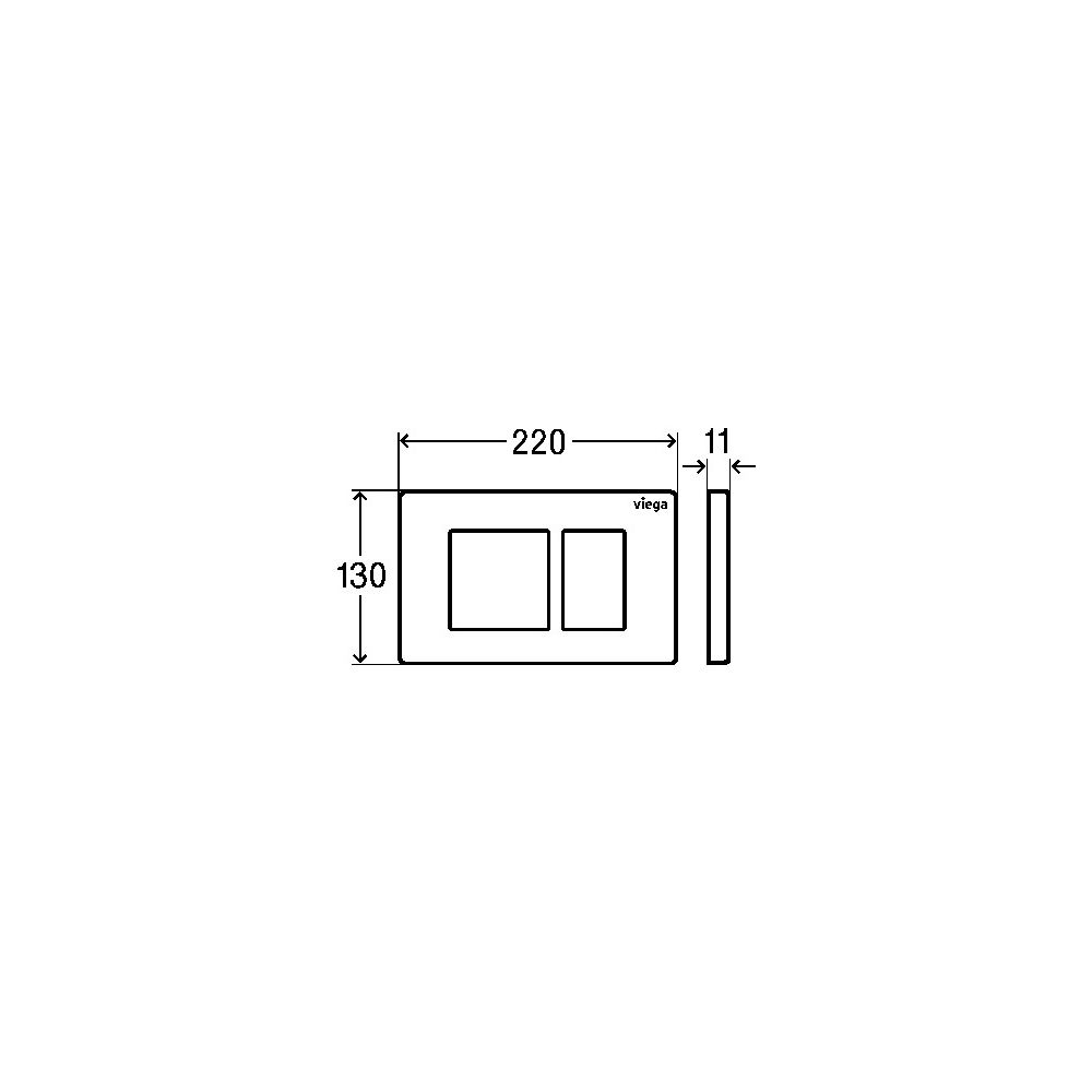 Viega Visign for Public 10 WC-Betätigungsplatte für Prevista 8630.1, Edelstahl, Weiß glän... VIEGA-831943 4015211831943 (Abb. 4)