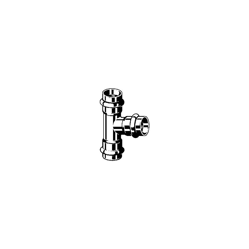 Viega T-Stück mit SC Temponox 1718 in 15mm Stahl nichtrostend... VIEGA-810122 4015211810122 (Abb. 2)