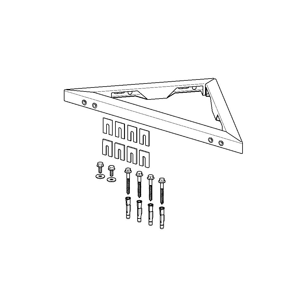 Viega Prevista Dry Montageeinheit 8534 für Wand-/Eckmontage, Stahl verzinkt... VIEGA-824143 4015211824143 (Abb. 2)
