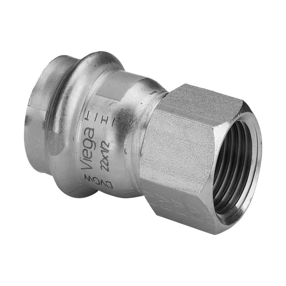 Viega Sanpress Inox G-Übergangsstück 0212 (Gas), d. 22mm x Rp 1/2", Stahl nichtrostend... VIEGA-486877 4015211486877 (Abb. 3)