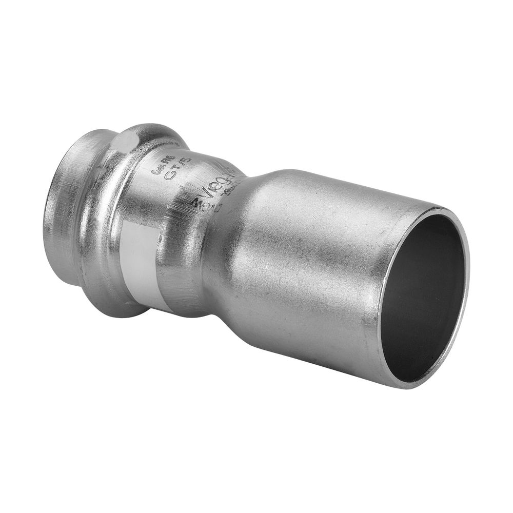 Viega Sanpress Inox Reduzierstück I/A mit SC-Contur G 0215.1 für Gas, 18x15mm, Edelstahl... VIEGA-487102 4015211487102 (Abb. 3)