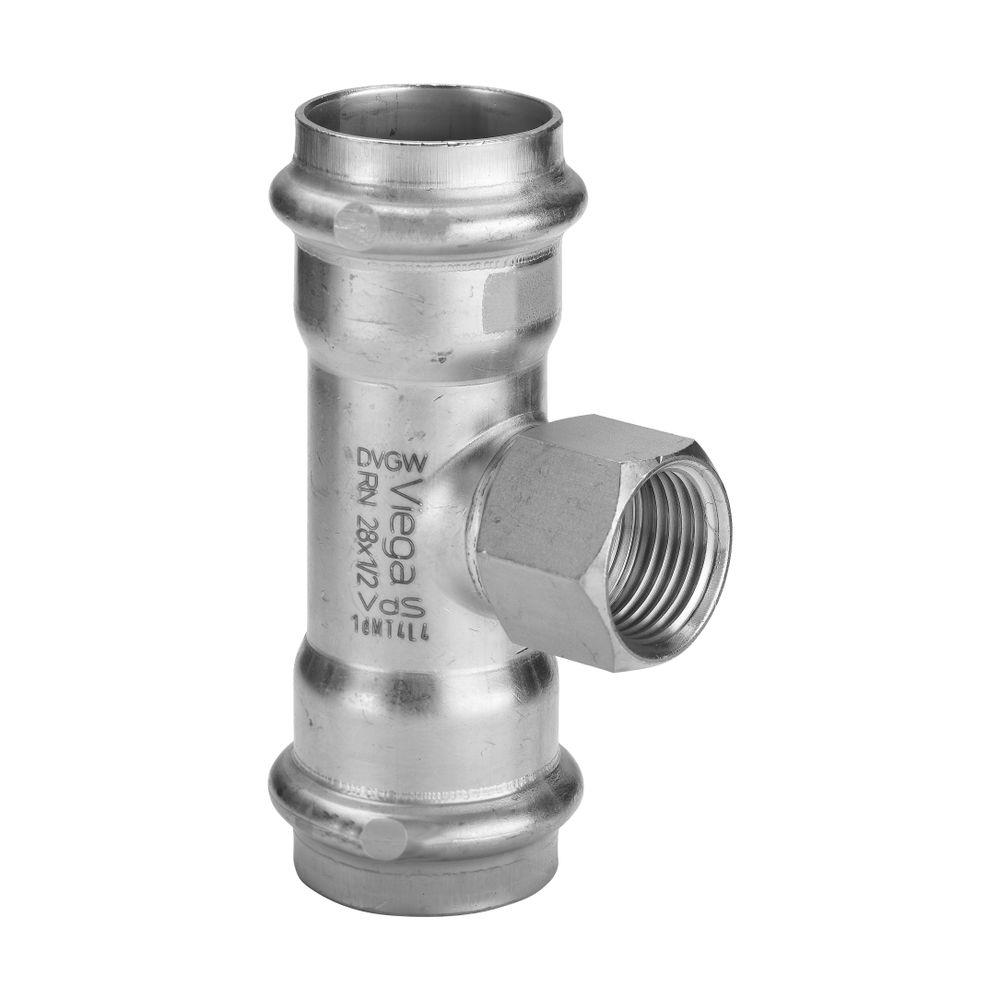 Viega Sanpress Inox G T-Stück mit SC-Contur 0217.2 für Gas, d. 28mm x Rp 1/2" x d. 28mm, ... VIEGA-486693 4015211486693 (Abb. 3)
