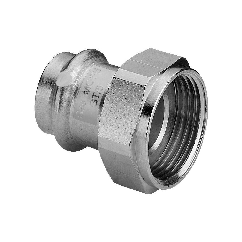 Viega Sanpress Inox G Anschlussverschraubung SC-Contur 0263.1 für Gas, d. 22mm x G 1", St... VIEGA-735838 4015211735838 (Abb. 3)