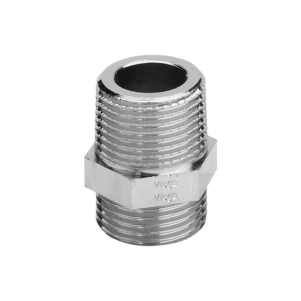 Viega Doppelnippel für Verschraubung 1021.1-260, R 3/4" x R 3/4", Messing vernickelt... VIEGA-143084 4015211143084 (Abb. 3)