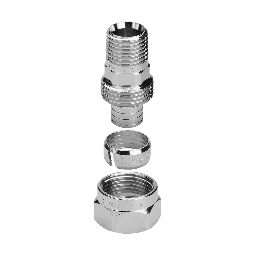 Viega Klemmringverschraubung 1021, R 1/2" x 17x2mm, Messing vernickelt... VIEGA-113896 4015211113896 (Abb. 3)