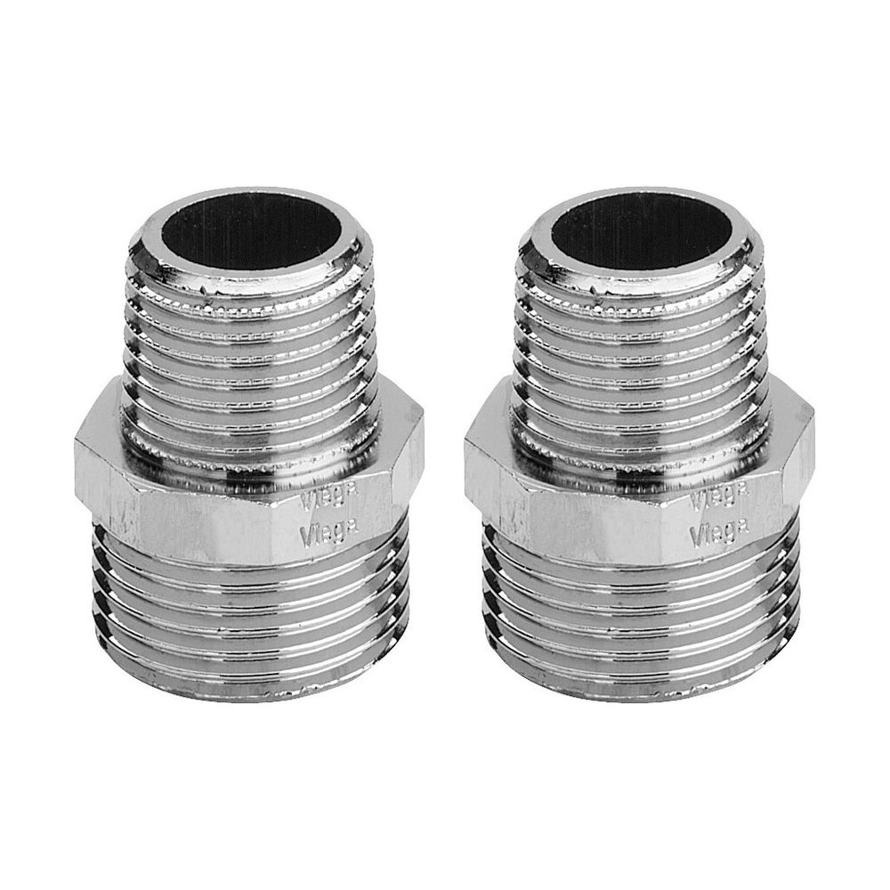 Viega Adapterset 1022.6 für Ventilheizkörper Rp 1/2", R 1/2" x G 3/4", Messing matt-verni... VIEGA-153687 4015211153687 (Abb. 3)