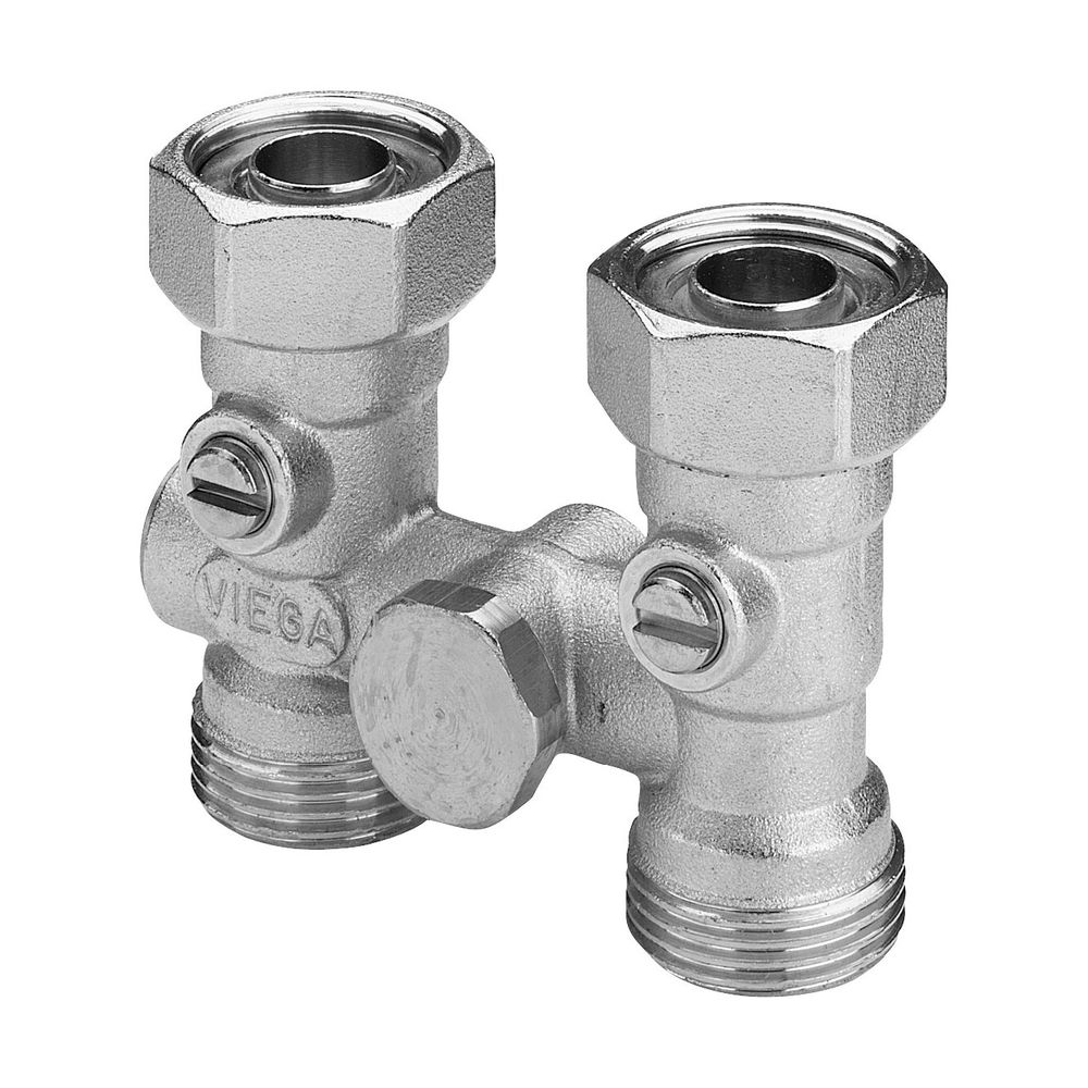 Viega Heizkörperanschlussstück Durchgang 1096.0, G 3/4" x 50mm, umstellbar von 2 auf 1-​R... VIEGA-359096 4015211359096 (Abb. 3)