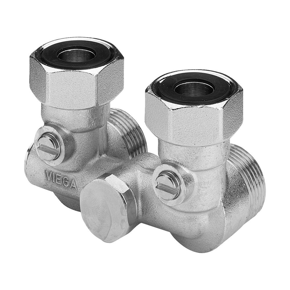 Viega Heizkörperanschlussstück winklig 1097.0, G 3/4" x 50mm, umstellbar von 2 auf 1-​Roh... VIEGA-359126 4015211359126 (Abb. 3)
