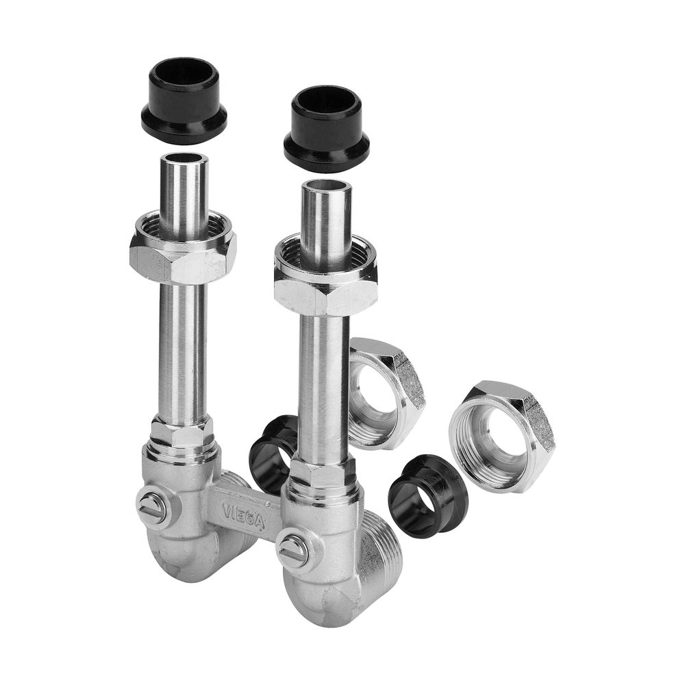 Viega Heizkörperanschlussstück 1097.7 absperrbar, winklig, d. 15mm x G 3/4", Messing vern... VIEGA-364052 4015211364052 (Abb. 6)