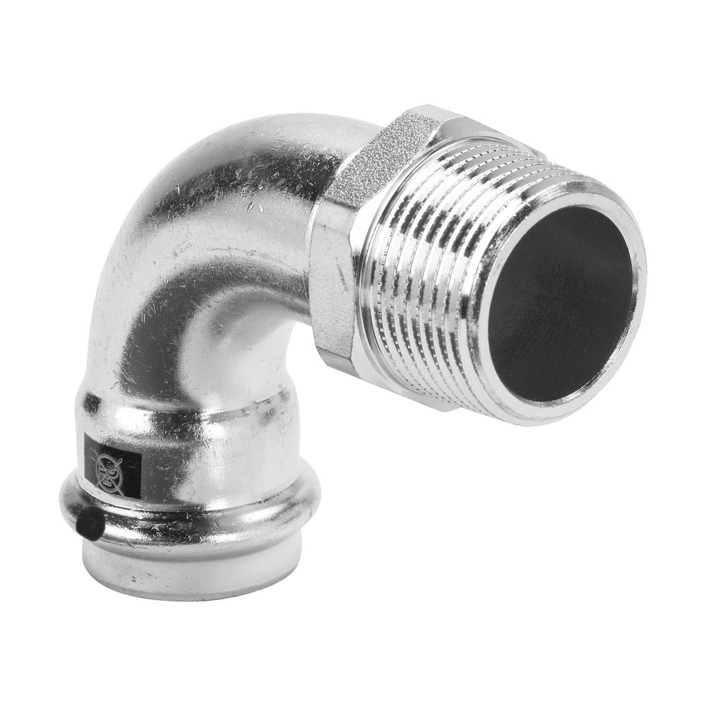 Viega Prestabo Übergangsbogen 90 Grad mit SC-Contur 1114, d. 28mm x R 1", Stahl verzinkt... VIEGA-558444 4015211558444 (Abb. 3)