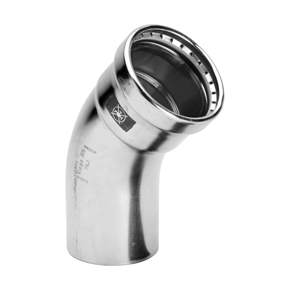 Viega Bogen 45 Grad mit SC Prestabo 1126.1XLLF in LABS-frei in 88,9mm... VIEGA-716110 4015211716110 (Abb. 3)