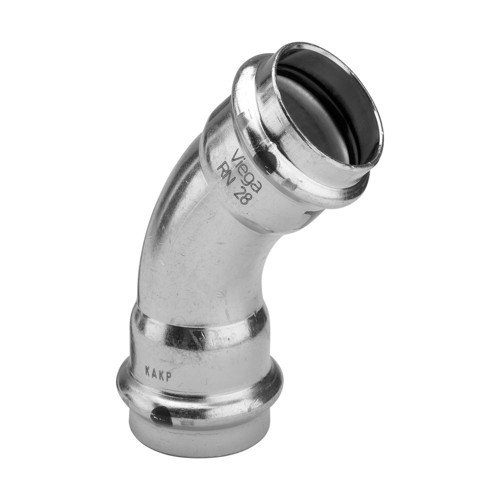 Viega Prestabo Bogen 45 Grad mit SC-Contur 1126, d. 12mm, Stahl verzinkt... VIEGA-604448 4015211604448 (Abb. 3)