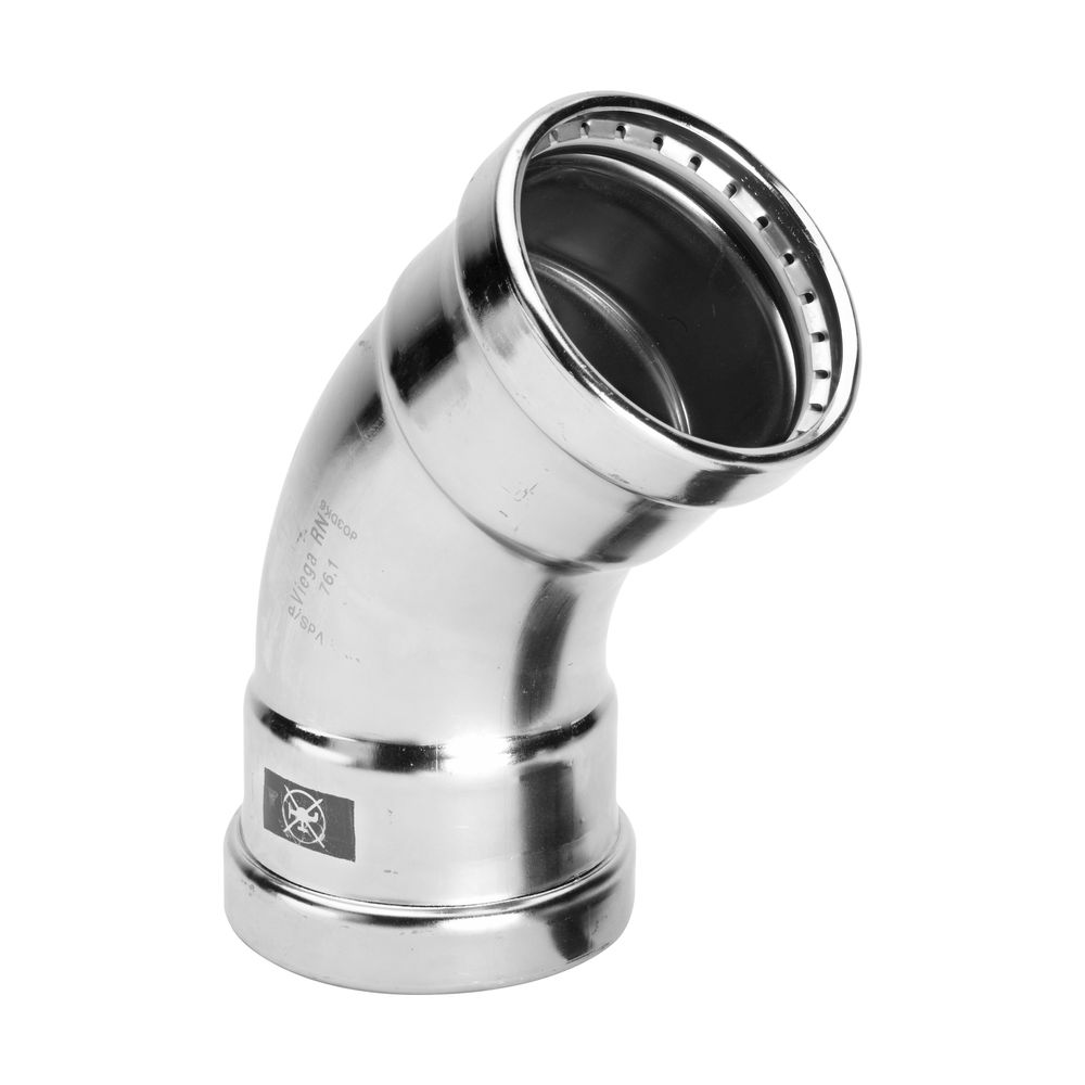 Viega Bogen 45 Grad mit SC Prestabo 1126XLLF in LABS-frei in 64,0mm... VIEGA-716264 4015211716264 (Abb. 3)