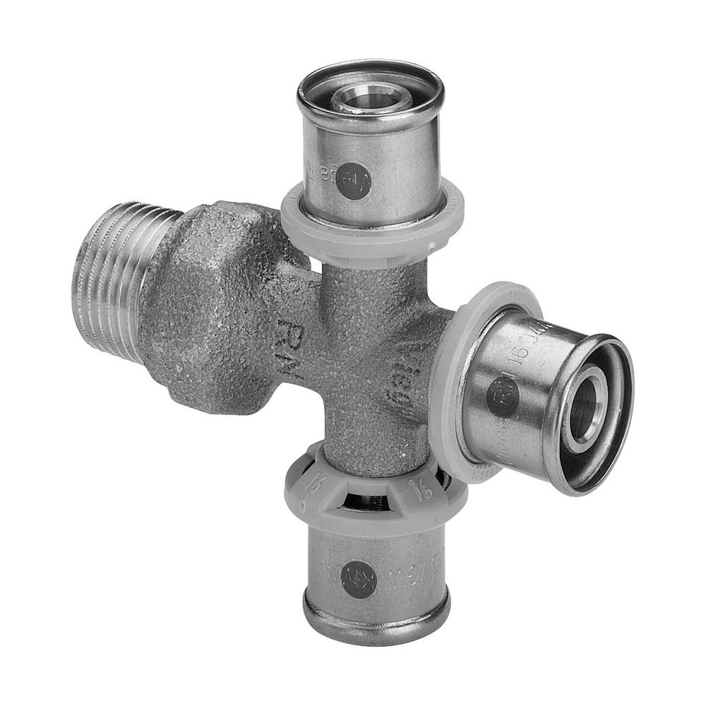 Viega Sanfix P Kreuzstück mit SC-Contur 2118.9, R 1/2" x d. 16mm, Rotguss... VIEGA-302740 4015211302740 (Abb. 3)
