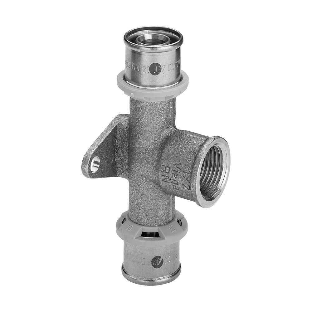 Viega Sanfix P Wandscheiben-T-Stück mit SC-Contur 2125.8, d. 16mm x Rp 1/2", Rotguss... VIEGA-303099 4015211303099 (Abb. 3)