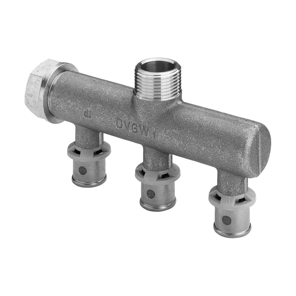Viega Sanfix P Verteiler mit SC-Contur 2126.07, d. 16mm x G 3/4", 3fach, Rotguss... VIEGA-309206 4015211309206 (Abb. 4)