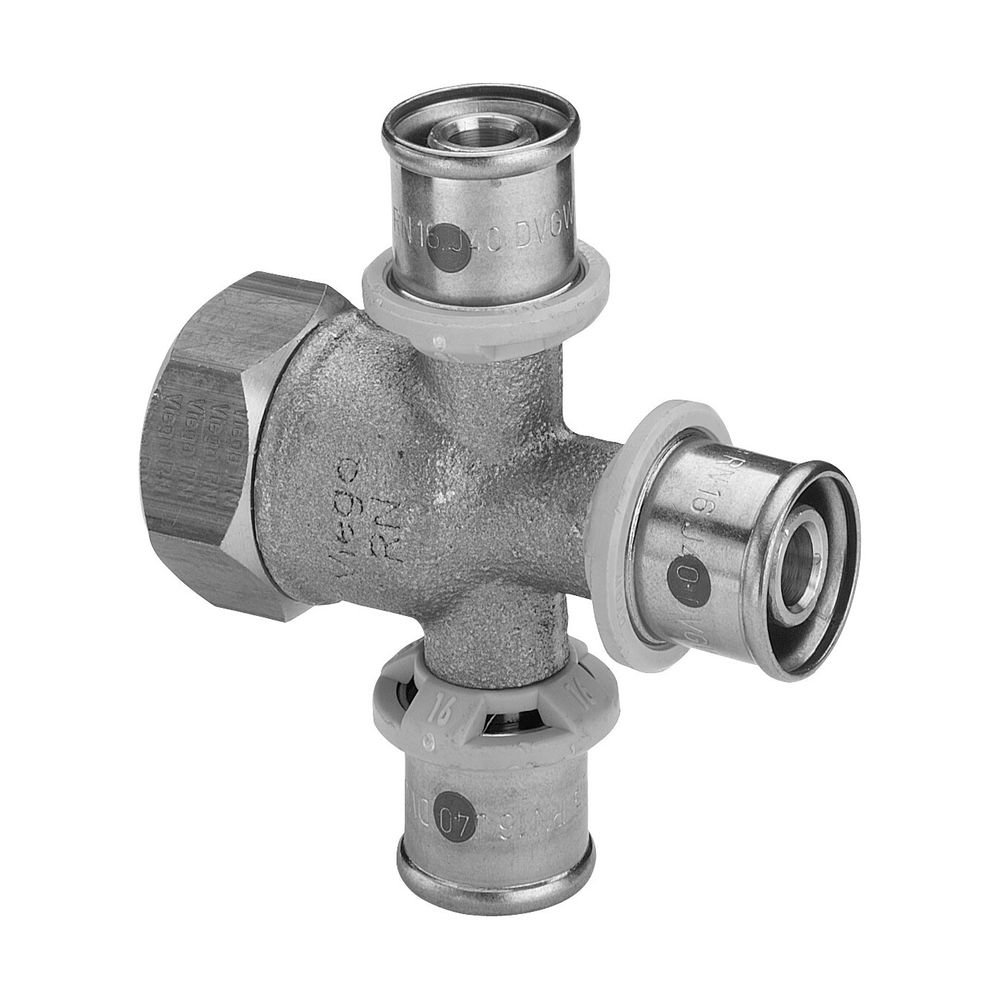 Viega Sanfix P Verteiler mit SC-Contur 2126.08, d. 16mm x G 3/4", 3fach, Rotguss... VIEGA-458164 4015211458164 (Abb. 4)