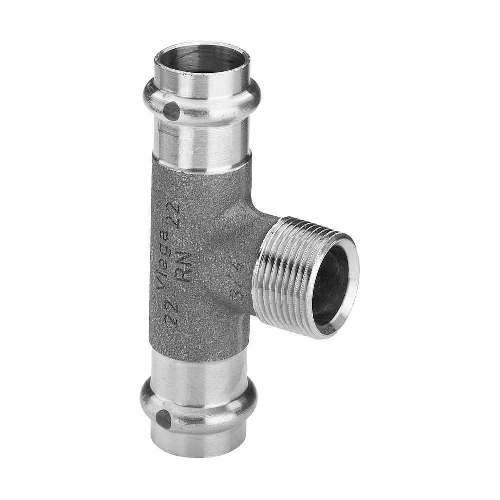 Viega Sanpress T-Stück mit SC-Contur 2217.1, d. 18mm x R 3/4" x d. 18mm, Rotguss... VIEGA-281328 4015211281328 (Abb. 3)