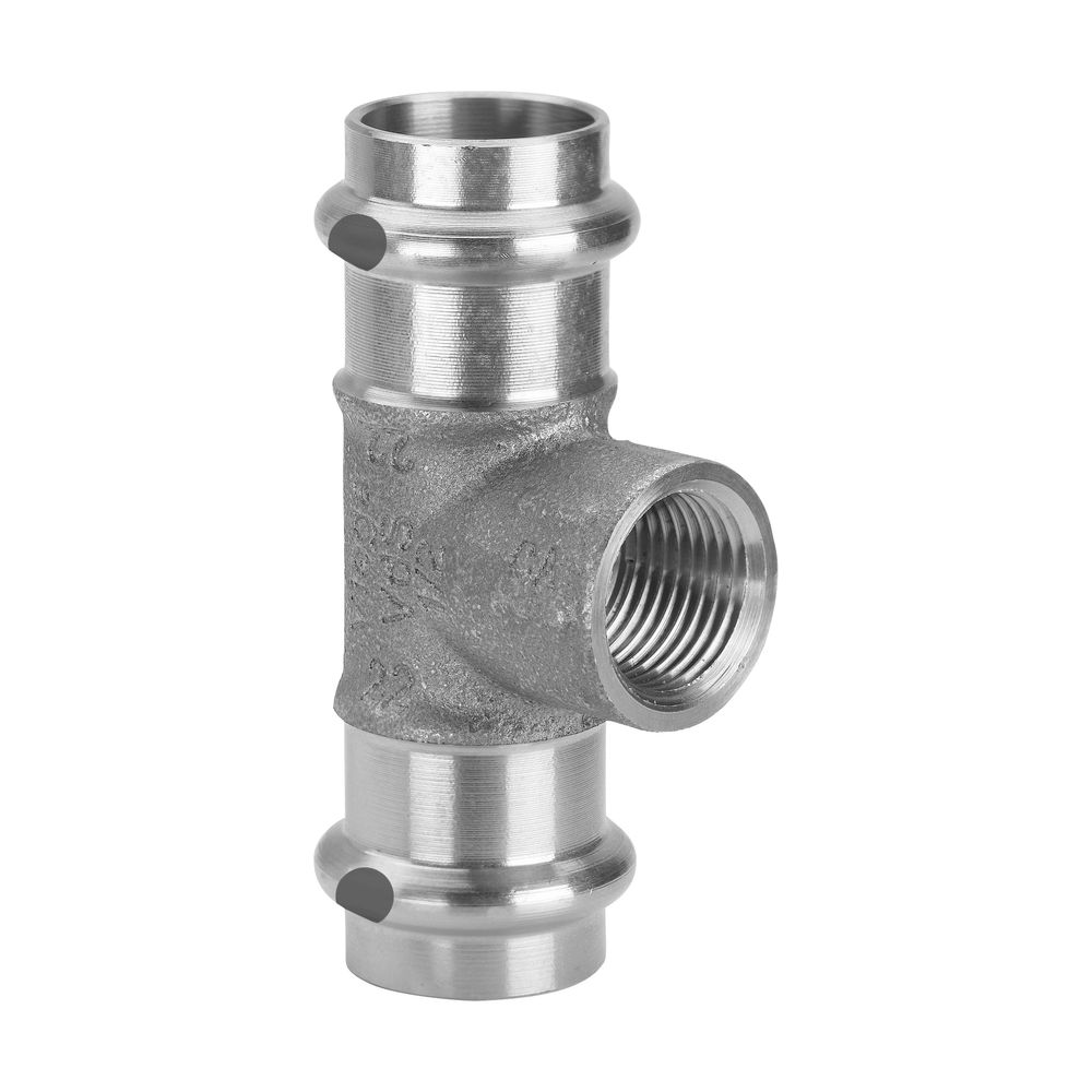 Viega Sanpress LF T-Stück mit SC-Contur 2217.2LF, labs-frei, d. 54mm x Rp 1/2" x d. 54mm,... VIEGA-430849 4015211430849 (Abb. 3)