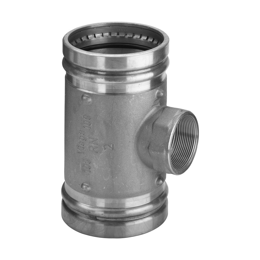 Viega Sanpress XL T-Stück mit SC-Contur 2217.2XL, d. 108mm x Rp 2" x 108mm, Rotguss... VIEGA-352097 4015211352097 (Abb. 3)