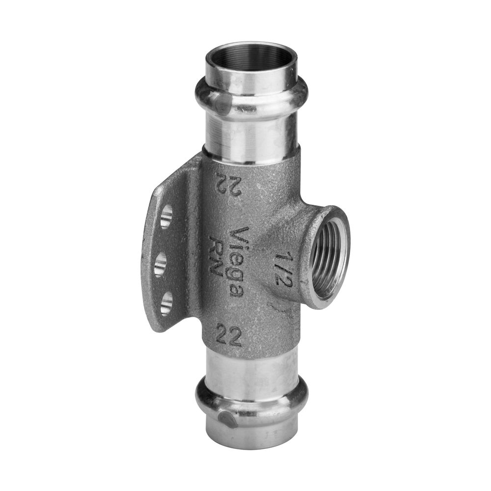Viega Sanpress Wandscheiben-T-Stück mit SC-Contur 2217.3, d. 15mm x Rp 1/2", Siliziumbron... VIEGA-644864 4015211644864 (Abb. 3)