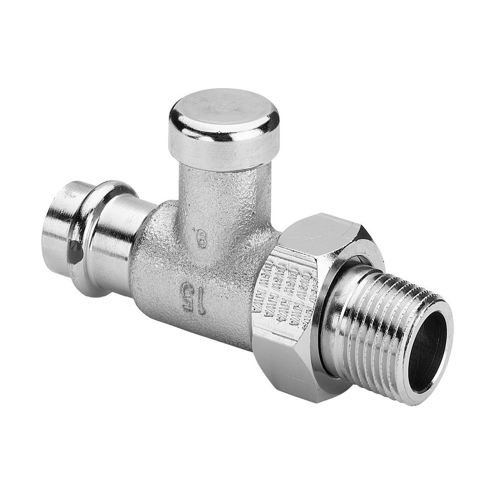 Viega Rücklaufverschraubung mit SC-Contur 2272.2, Eck, absperrbar, d. 15mm x R 1/2", Rotg... VIEGA-326364 4015211326364 (Abb. 3)