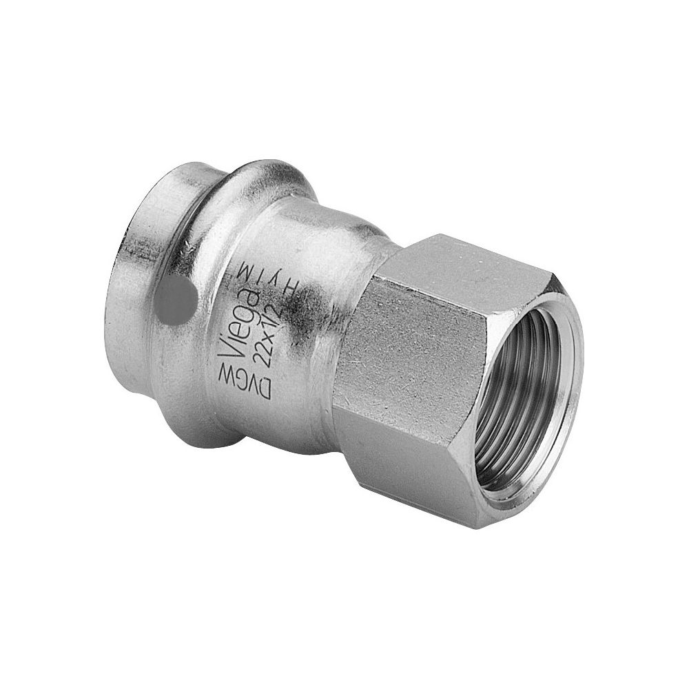 Viega Sanpress Inox LF Übergangsstück mit SC-Contur 2312LF, labs-frei, d. 22mm x Rp 1/2"... VIEGA-665975 4015211665975 (Abb. 3)