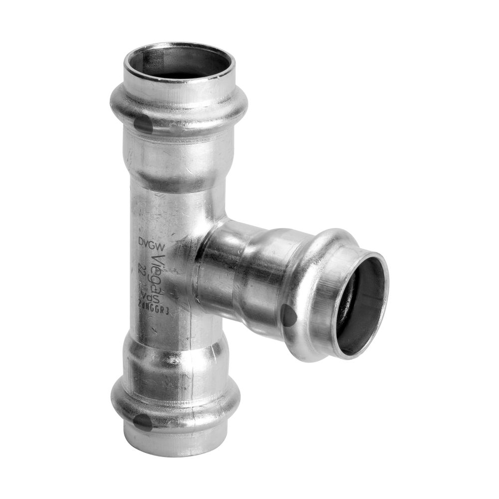 Viega Sanpress Inox LF T-Stück mit SC-Contur 2318LF, labs-frei, d. 54x22x54mm, Stahl Nich... VIEGA-665272 4015211665272 (Abb. 3)