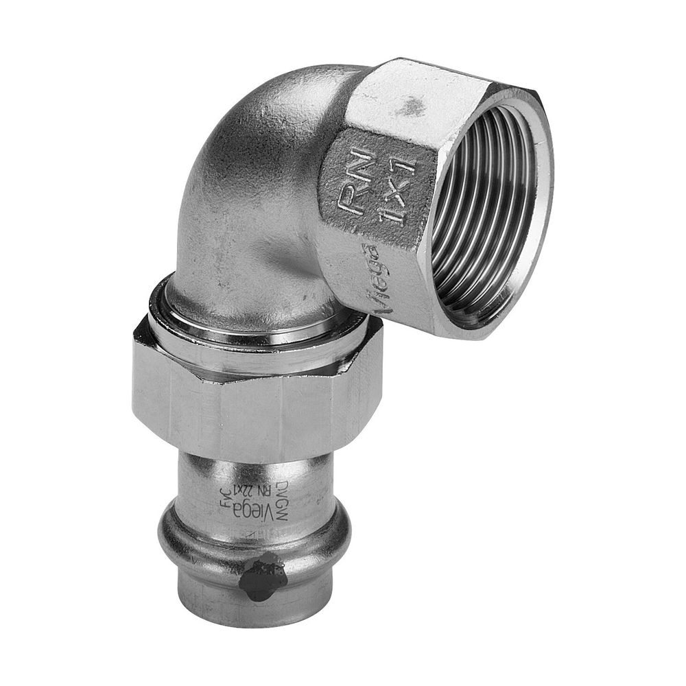 Viega Sanpress Inox Übergangsverschraubung 90 Grad mit SC-Contur 2355, d. 35mm x Rp 1 1/4... VIEGA-437350 4015211437350 (Abb. 3)