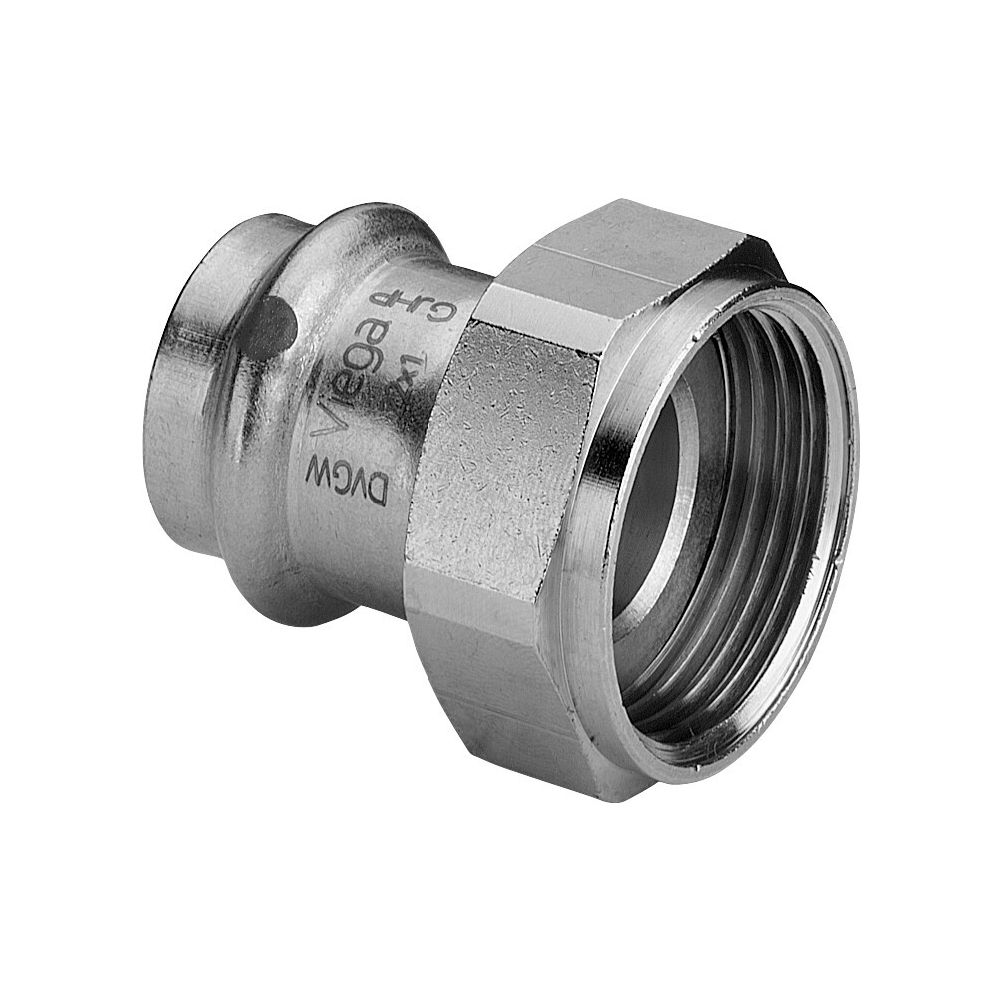 Viega Sanpress Inox Anschlussverschraubung mit SC-Contur 2363, d. 28mm x G 1 1/4", Stahl ... VIEGA-437640 4015211437640 (Abb. 3)