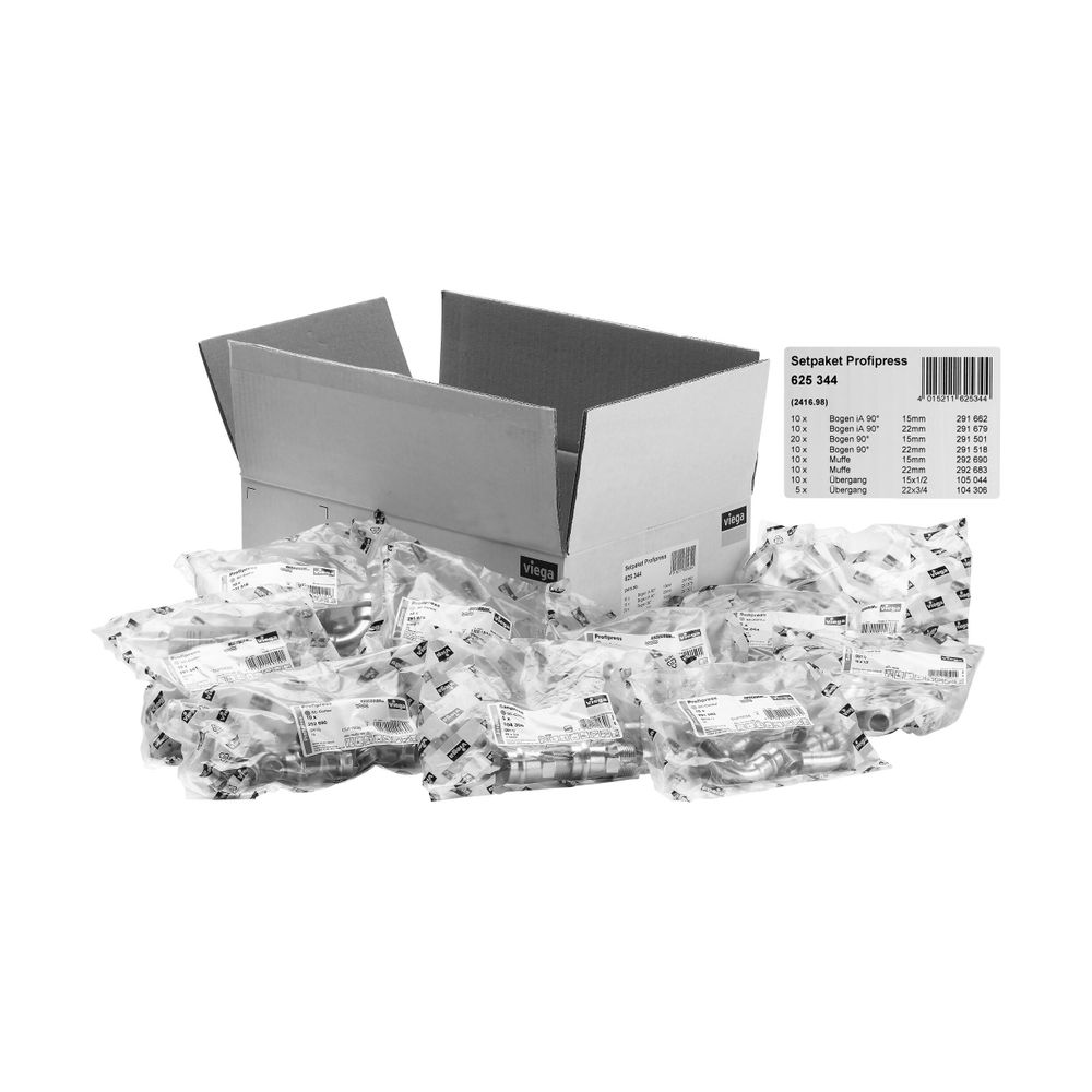 Viega Profipress-Set Setpaket 1 2416.98, 15mm und 22mm, Kupfer... VIEGA-625344 4015211625344 (Abb. 2)