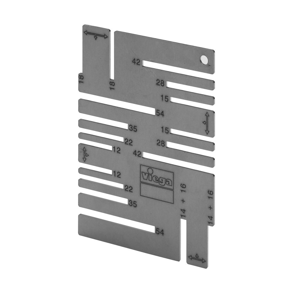 Viega Markierschablone 2494 für Markierung der Einstecktiefe von metallenen Rohren, 12-54... VIEGA-625085 4015211625085 (Abb. 3)