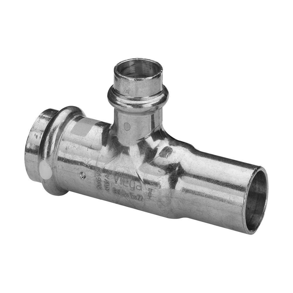 Viega Profipress G T-Stück mit SC-Contur 2618.1 für Gas, d. 22x15x22mm, Kupfer... VIEGA-477363 4015211477363 (Abb. 3)
