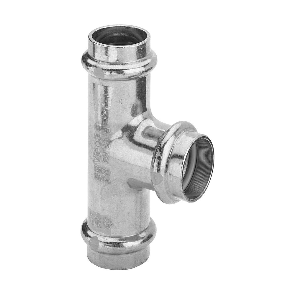 Viega Profipress G T-Stück mit SC-Contur 2618 für Gas, d. 22x22x15mm, Kupfer... VIEGA-346041 4015211346041 (Abb. 3)