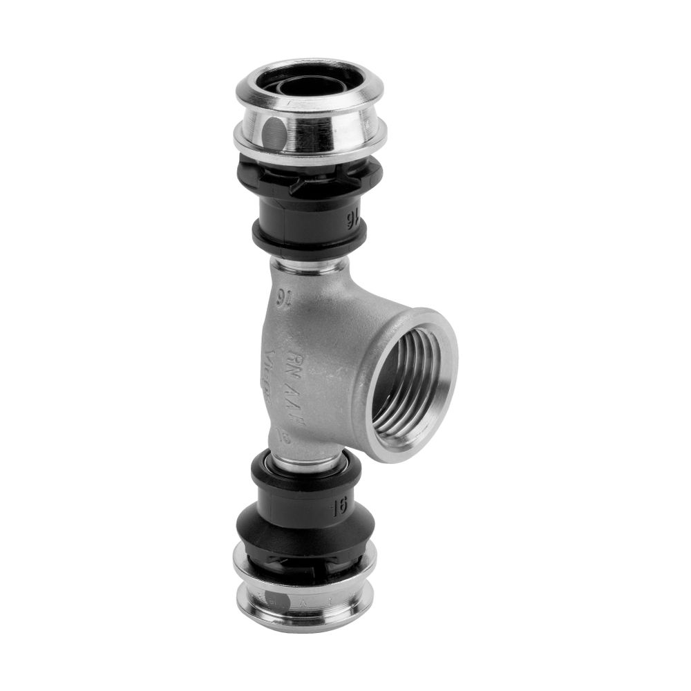 Viega T-Stück mit SC Raxinox 4417 in 16mmxRp1/2x16mm Stahl nichtrostend... VIEGA-724207 4015211724207 (Abb. 3)