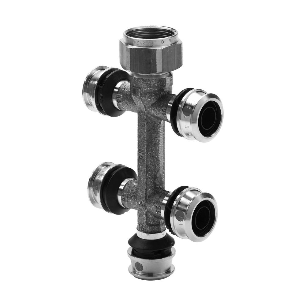 Viega Raxofix Verteiler mit SC-Contur 5326.09, d. 16mm x G 3/4", 5fach, Siliziumbronze... VIEGA-645632 4015211645632 (Abb. 3)