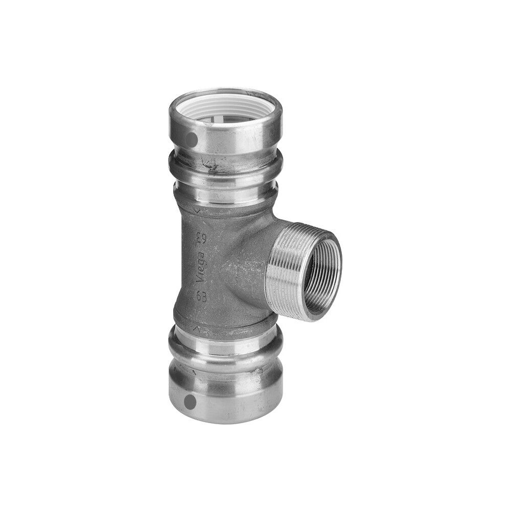 Viega Geopress T-Stück mit SC-Contur 9617.1TW, d. 63mm x R 2" x Rp 1 1/2", Rotguss... VIEGA-767235 4015211767235 (Abb. 4)