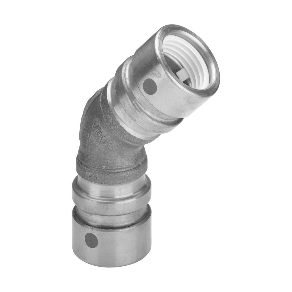 Viega Geopress Bogen 45 Grad mit SC-Contur 9626TW, d. 40mm, Rotguss... VIEGA-765705 4015211765705 (Abb. 4)