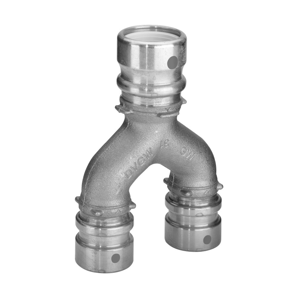 Viega Geopress Y-Stück mit SC-Contur 9650TW, 32x32x40mm, Rotguss... VIEGA-765774 4015211765774 (Abb. 4)