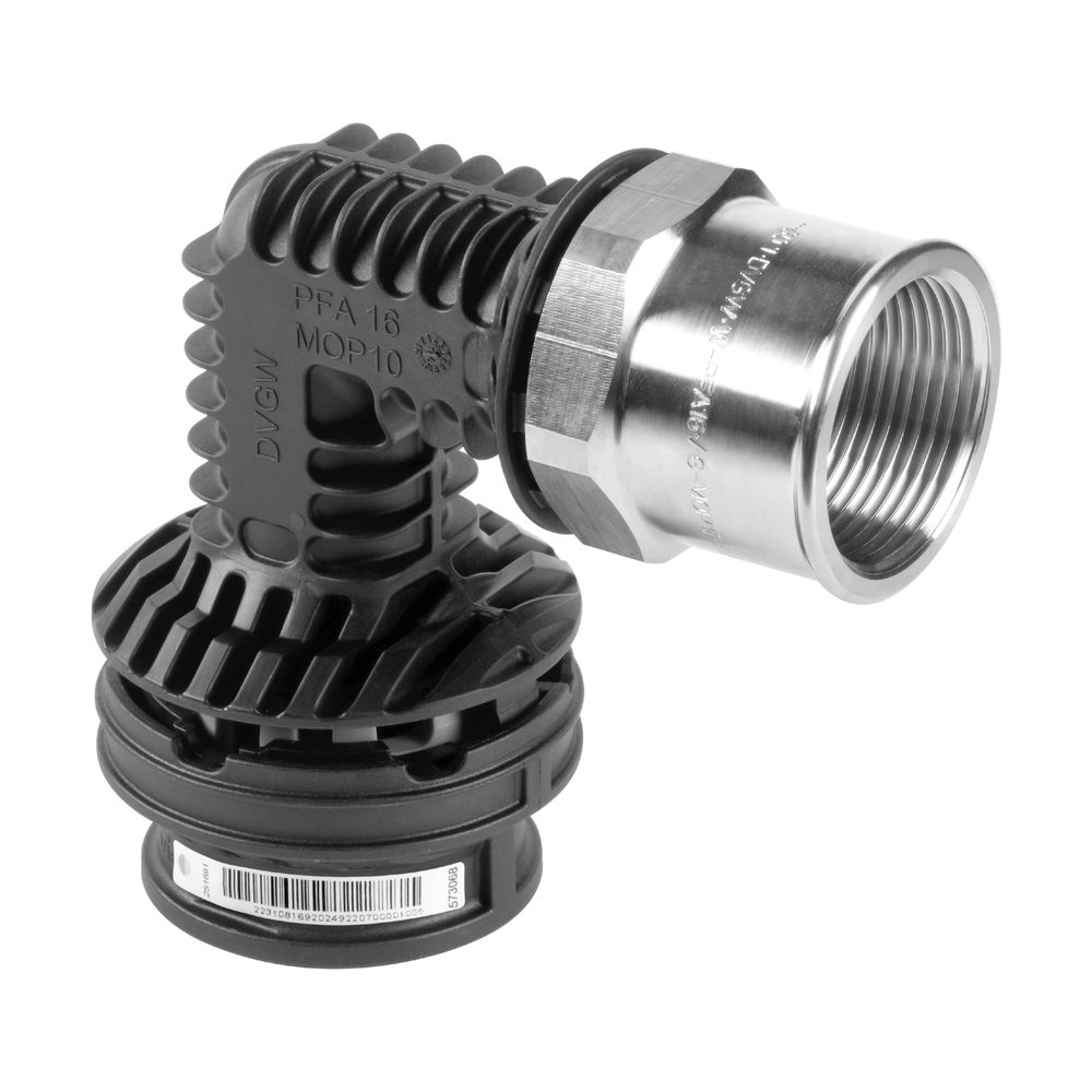 Viega Geopress K Übergangsbogen 90 Grad mit SC-Contur 9714.2TW, d. 63mm x Rp 2", Kunststo... VIEGA-822408 4015211822408 (Abb. 3)