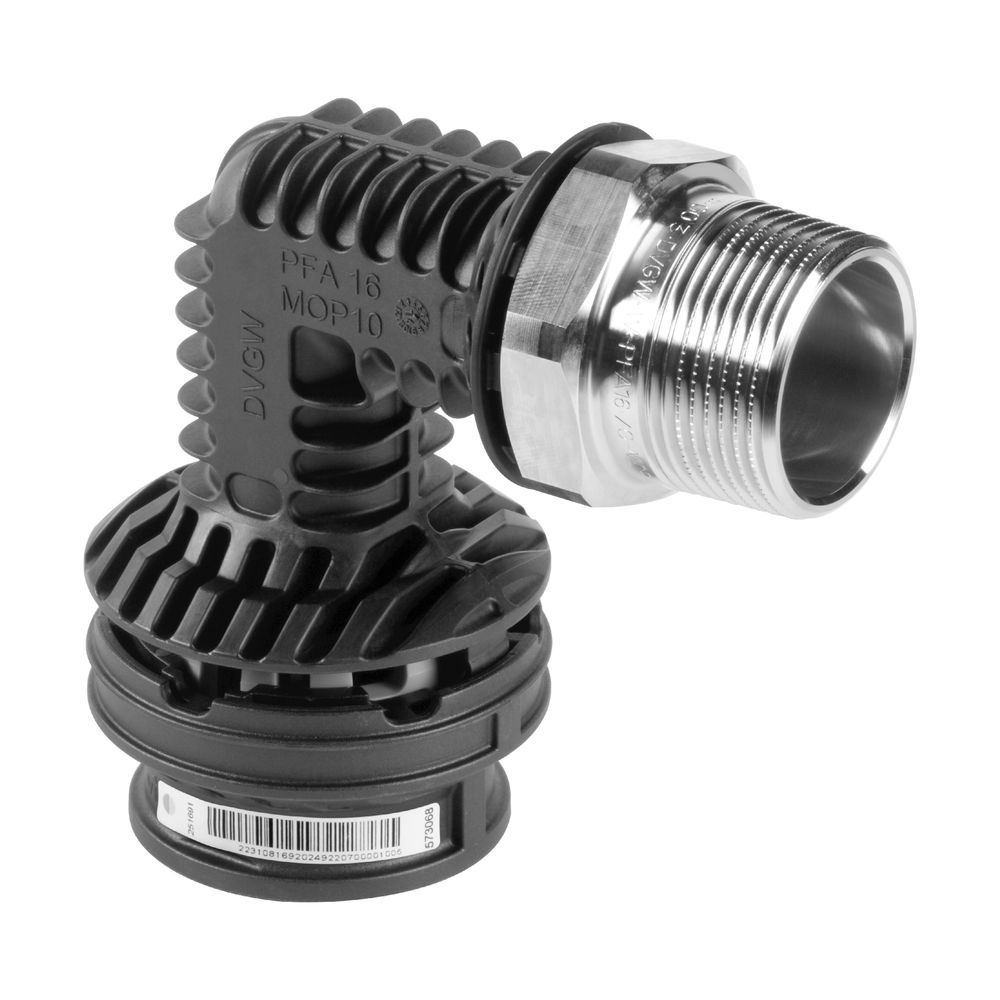 Viega Geopress K Gas Übergangsbogen 90 Grad mit SC-Contur 9714G, d. 32mm x R 1", Kunststo... VIEGA-822330 4015211822330 (Abb. 3)