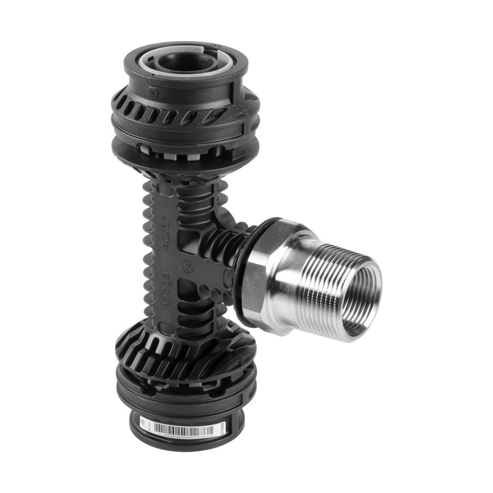 Viega T-Stück mit SC Geopress K 9717.1 in 63mm x R2 x Rp1 1/2 x 63mm Kst.... VIEGA-711351 4015211711351 (Abb. 3)