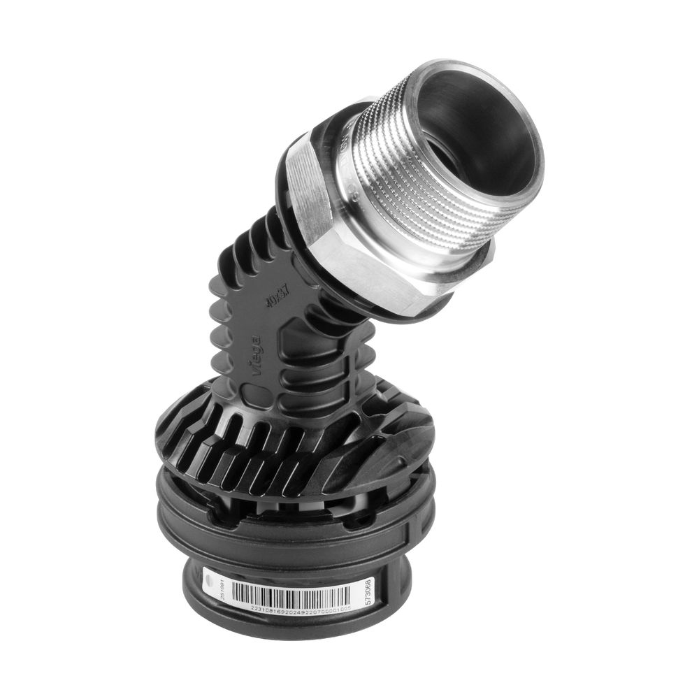 Viega Bogen 45 Grad SC Geopress K 9726.2 in 50mm x R1 1/2 Kunststoff... VIEGA-711153 4015211711153 (Abb. 3)