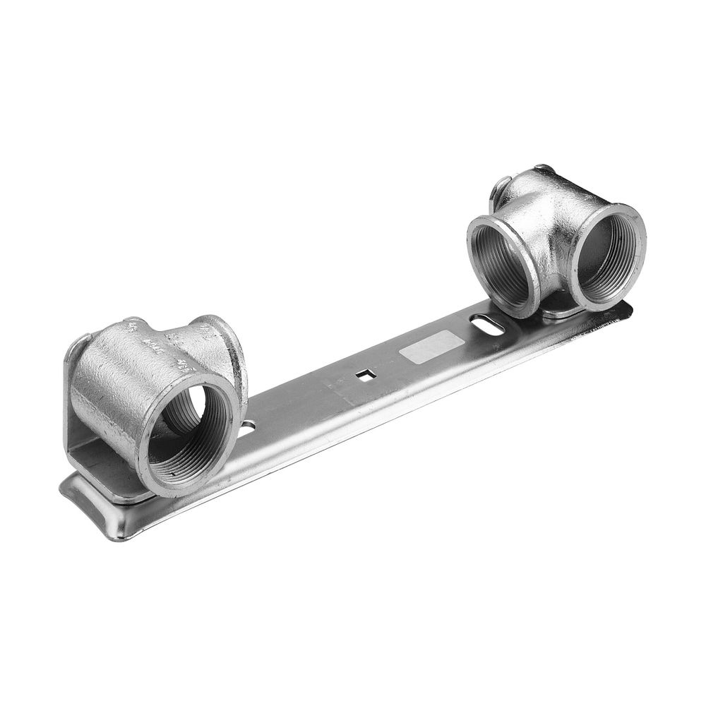 Viega Gaszähleranschlussplatte für Zweistutzengaszähler G23251, Rp 3/4", Stahl verzinkt... VIEGA-531539 4015211531539 (Abb. 3)