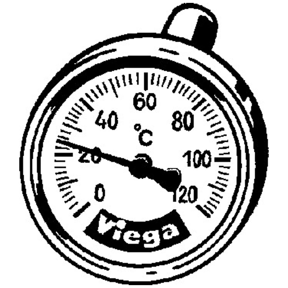 Viega Thermometer 1026.2 bis 120 Grad Messing... VIEGA-160074 4015211160074 (Abb. 3)
