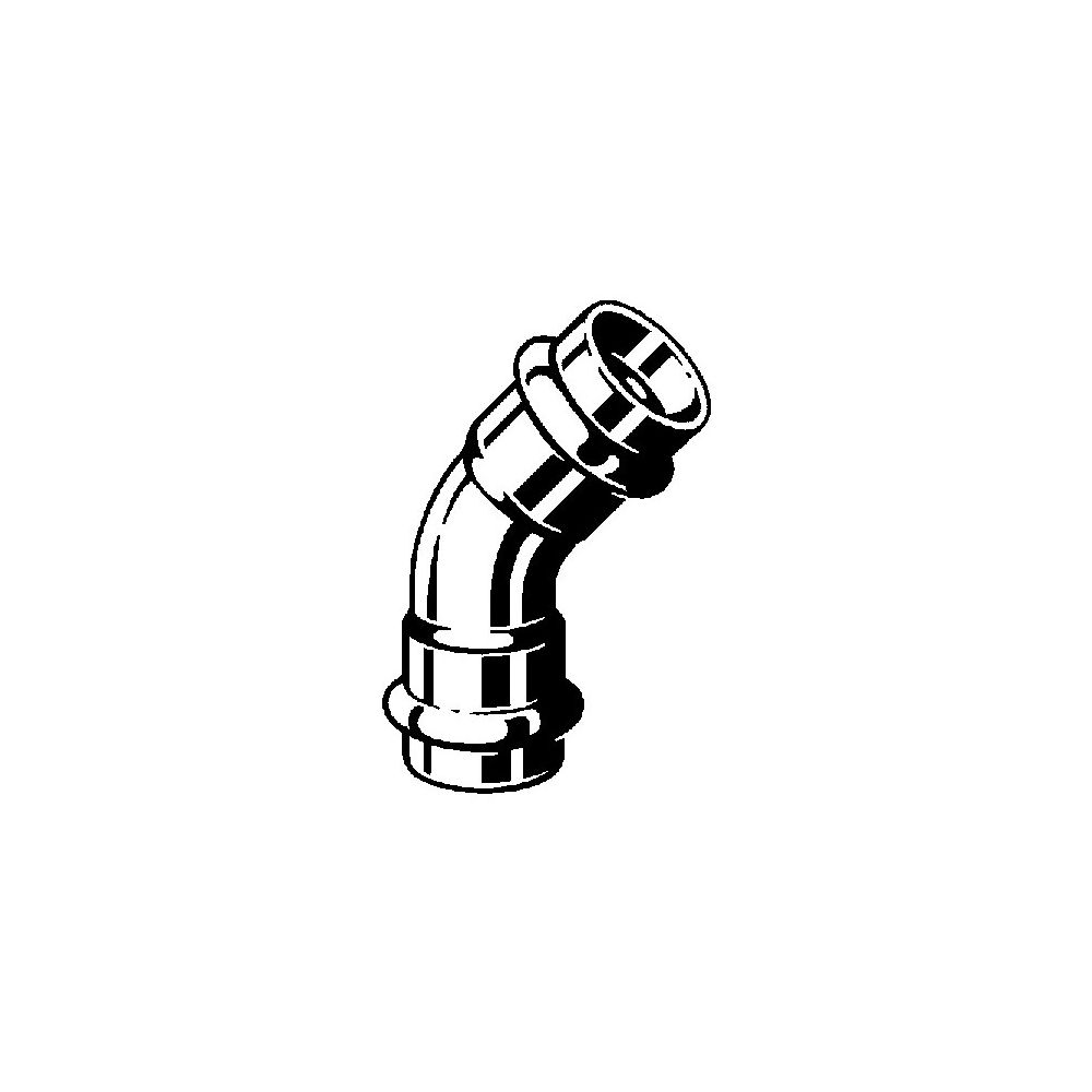 Viega Bogen 45 Grad mit SC Prestabo 1126 in 12mm Stahl verzinkt... VIEGA-604448 4015211604448 (Abb. 2)