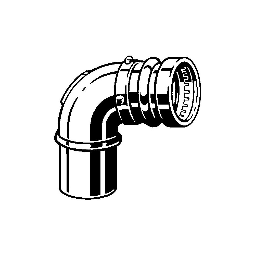 Viega Bogen 90 Grad mit SC Sanpress 2216.1XLLF in LABS-frei in 108,0mm Rg... VIEGA-432300 4015211432300 (Abb. 2)