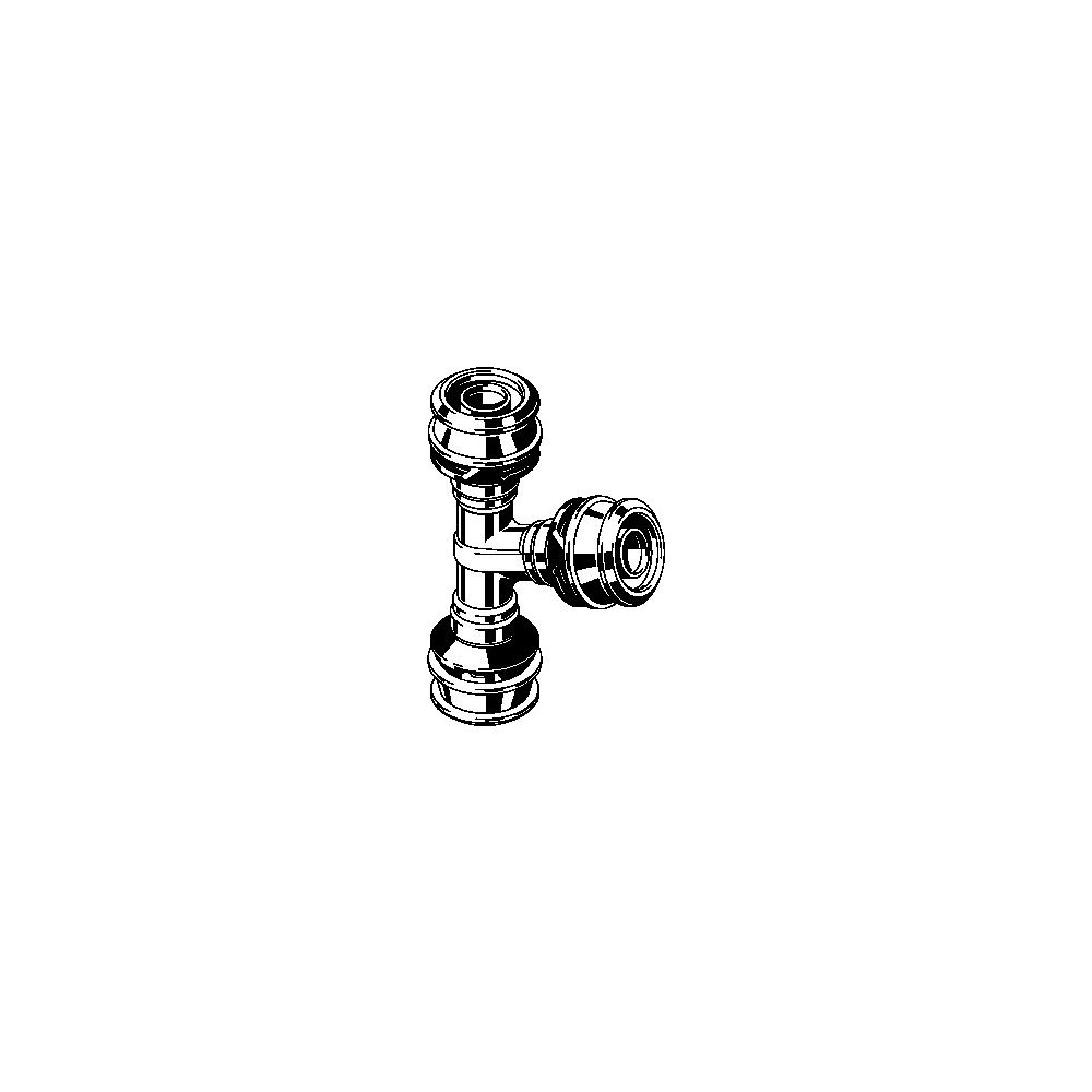 Viega Raxofix T-Stück mit SC-Contur 5318, 20x25x20mm, Siliziumbronze... VIEGA-804510 4015211804510 (Abb. 2)