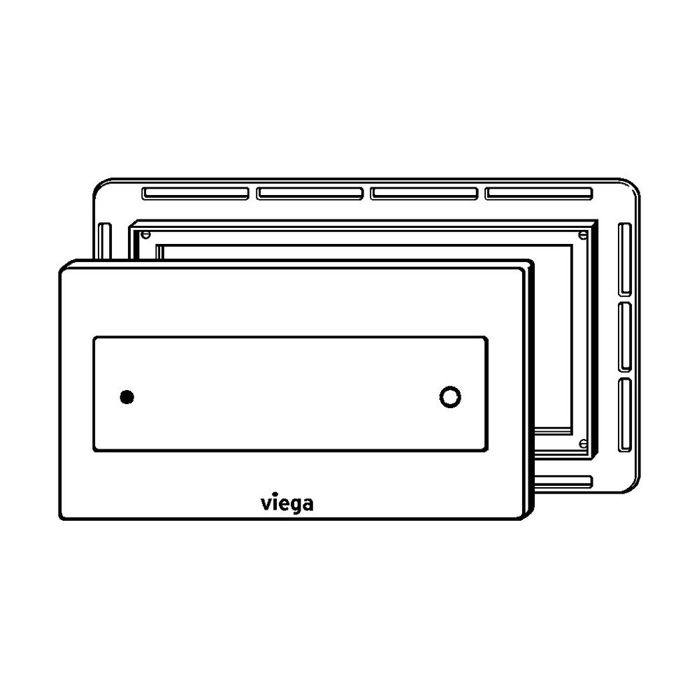 Viega Visign for Style 12 WC-Betätigungsplatte 8332.4, Glas, klar/Grau... VIEGA-645151 4015211645151 (Abb. 3)