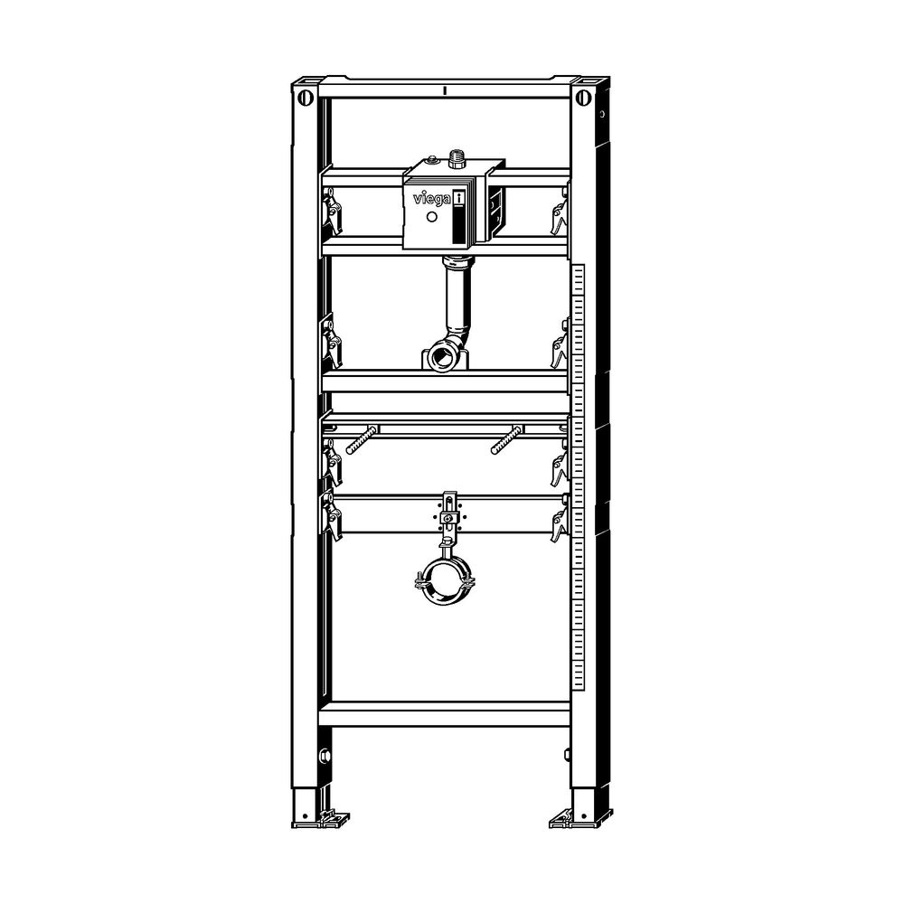 Viega Urinal Element Prevista Dry 8560 Wasseranschluss teleskop. 1300 mm... VIEGA-776404 4015211776404 (Abb. 2)